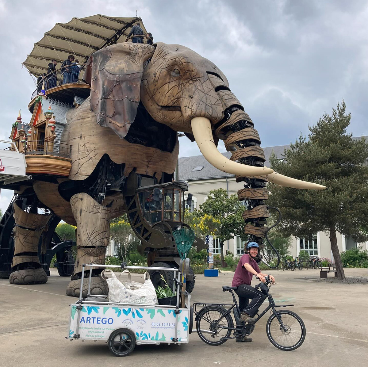 Accueil jardinier a velo nantes