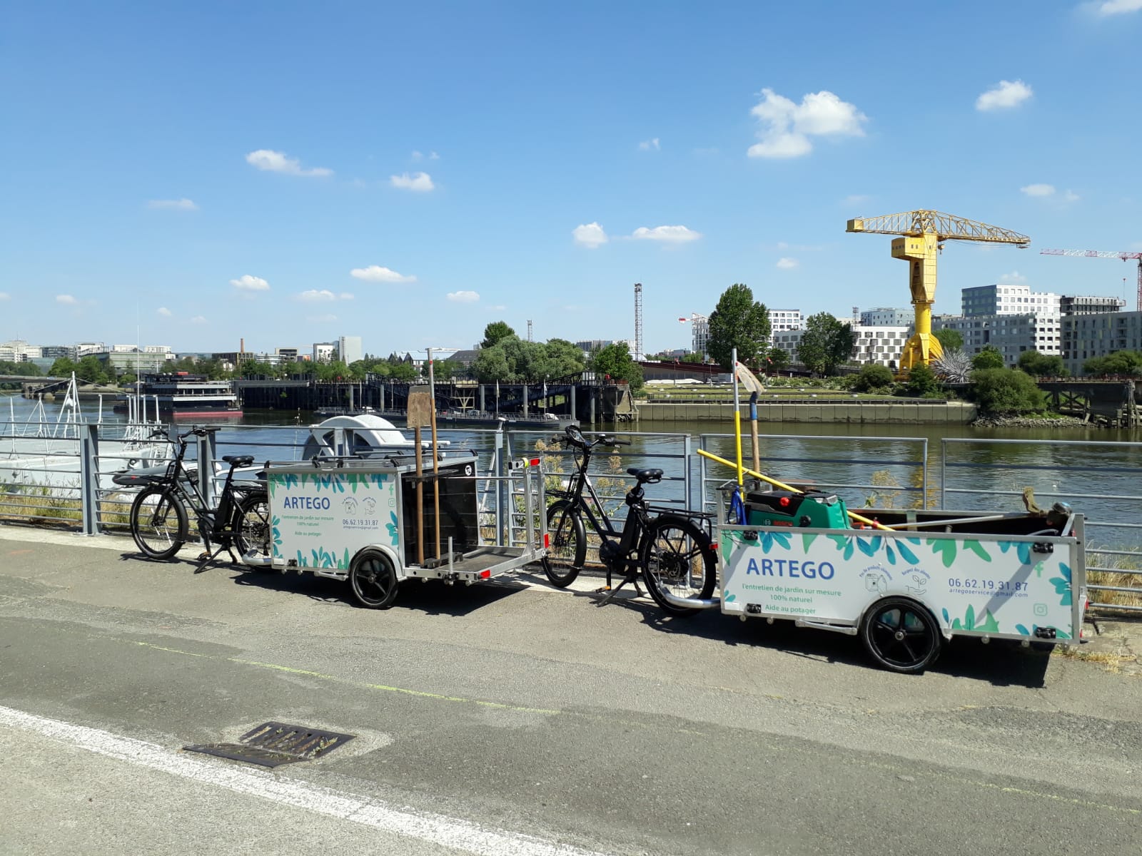 Accueil jardinier à vélo nantes