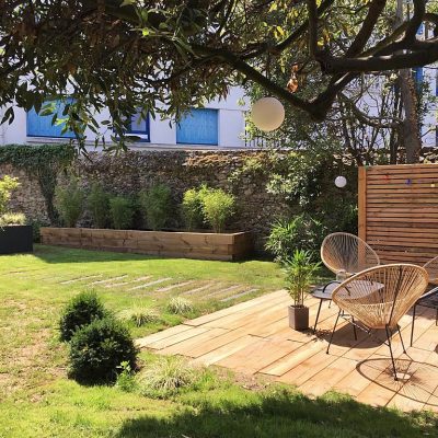 Aménagement d’un jardin et création d’une terrasse à Nantes, quartier Zola